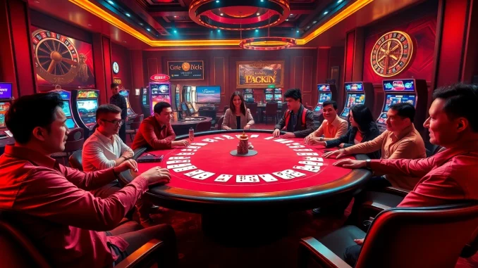Experience the thrill of gambling at 8day.cn.com with an exciting poker game scene.