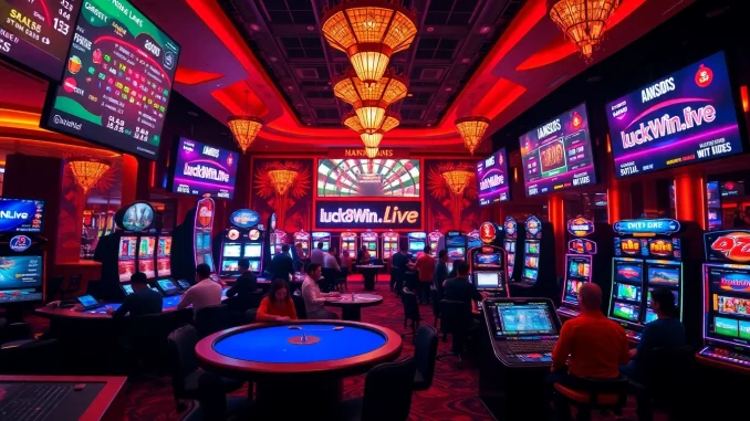 Experience the excitement of online gaming at luck8win.live with vibrant casino visuals.