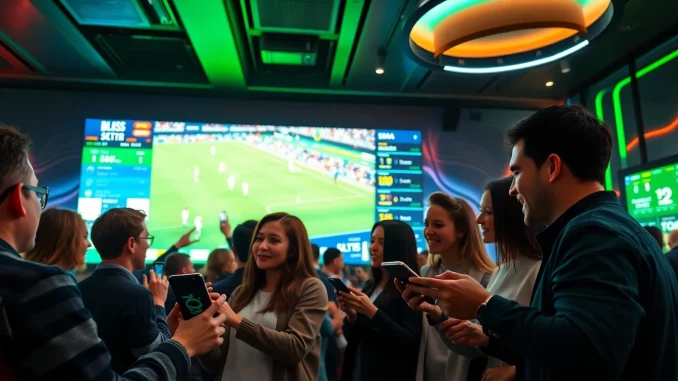 Dynamic online betting scene showcasing trang chủ BL555 with diverse players engaged in gaming activities.