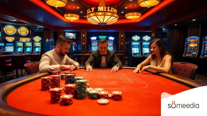 S8 media enhances the thrill of high-stakes poker, showcasing vibrant chips and a roulette wheel.